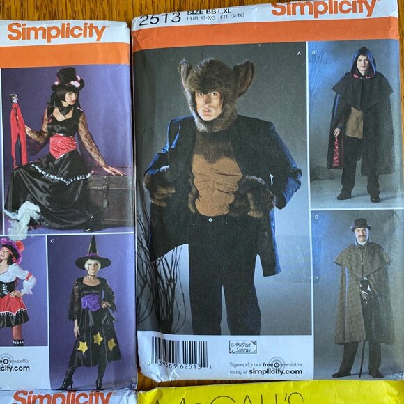Simplicity Costume Pattern 2499 2513 2502 McCalls M4622 Bo Peep L XL UNCUT Lotx4 - Picture 2 of 12